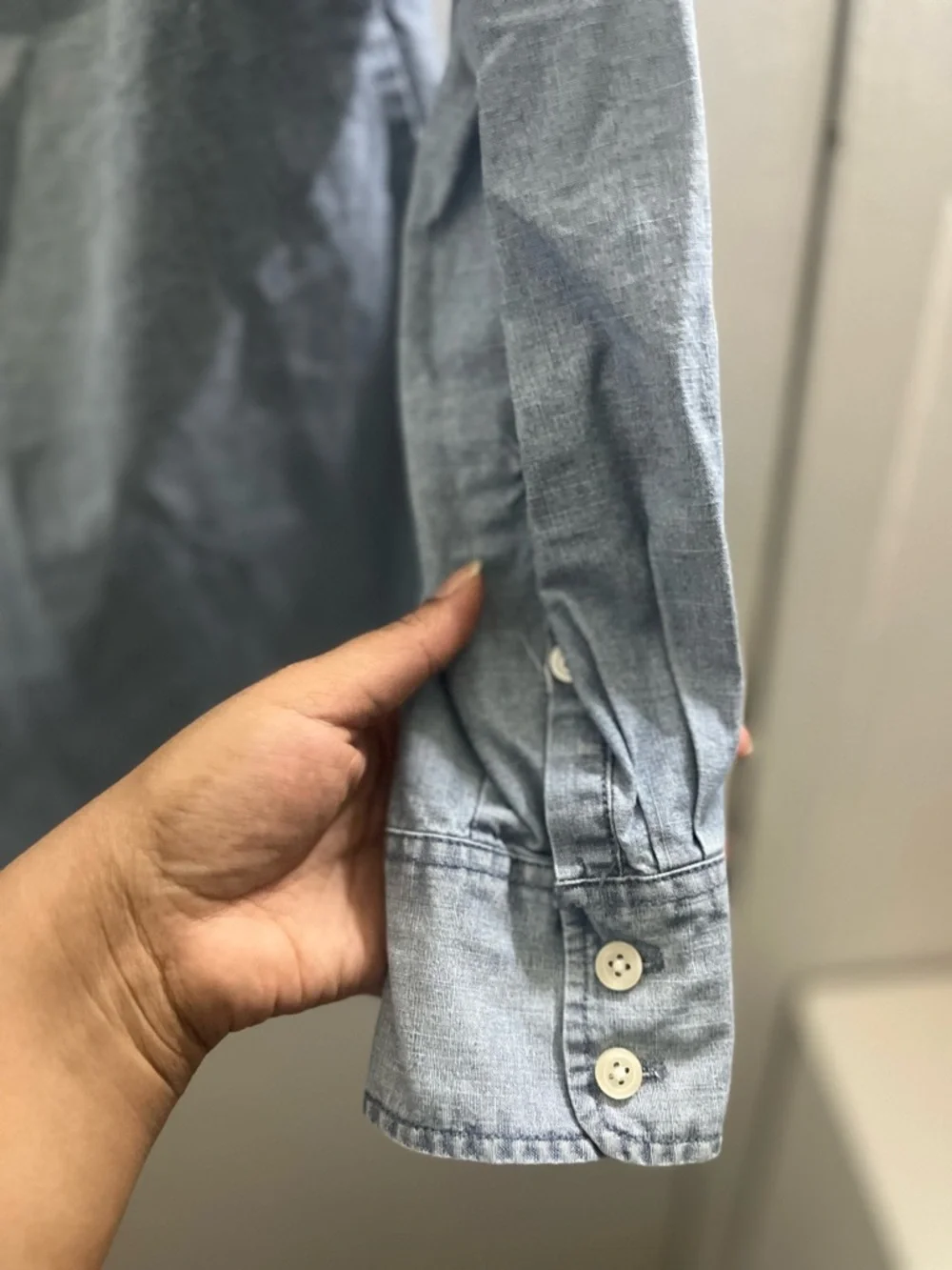 J. Crew Blue Chambray Button-Up Shirt